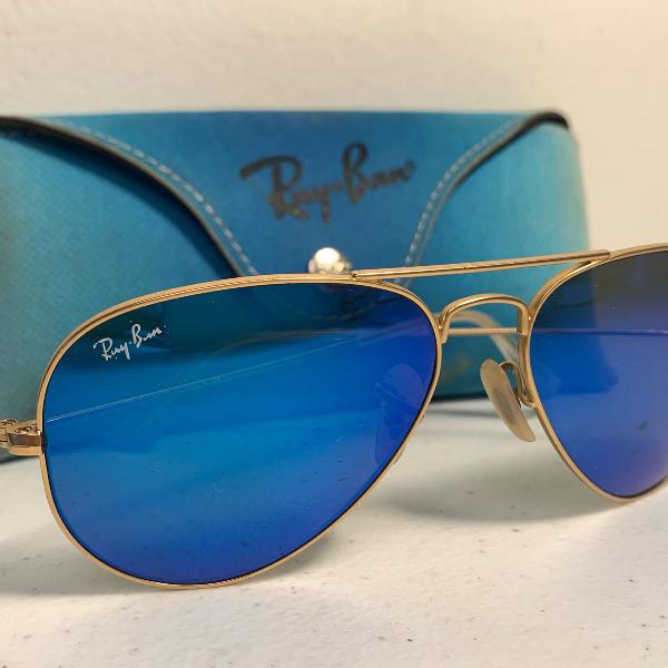 culos aviator espelhado azul