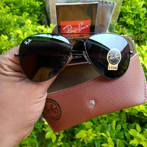 culos de sol Ray ban aviador preto