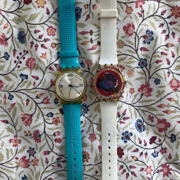 dois relógios swatch vintage