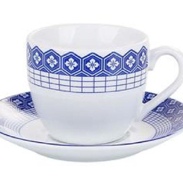 jogo de xícaras chá athenas porcelana