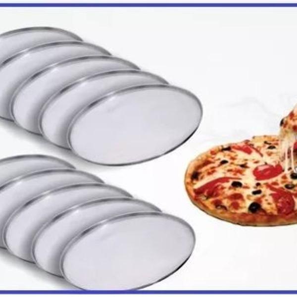 kit com 10 formas para pizza 30 cm