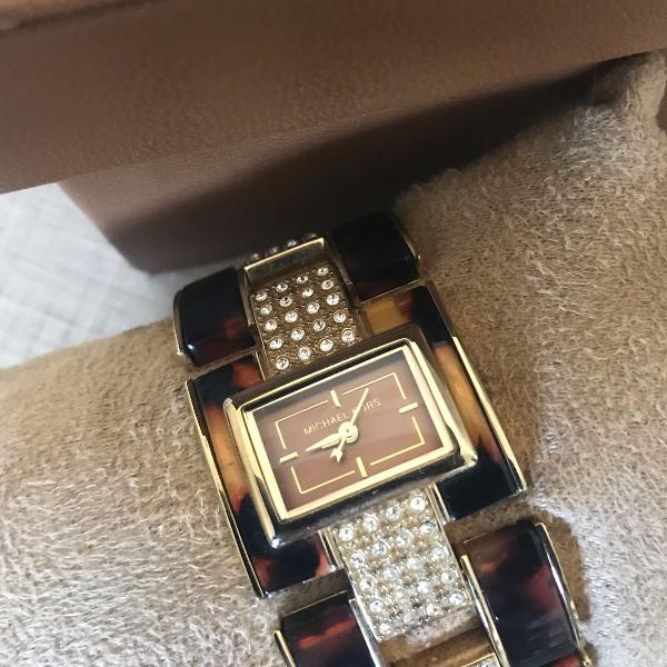 lindo relógio michael kors com strass