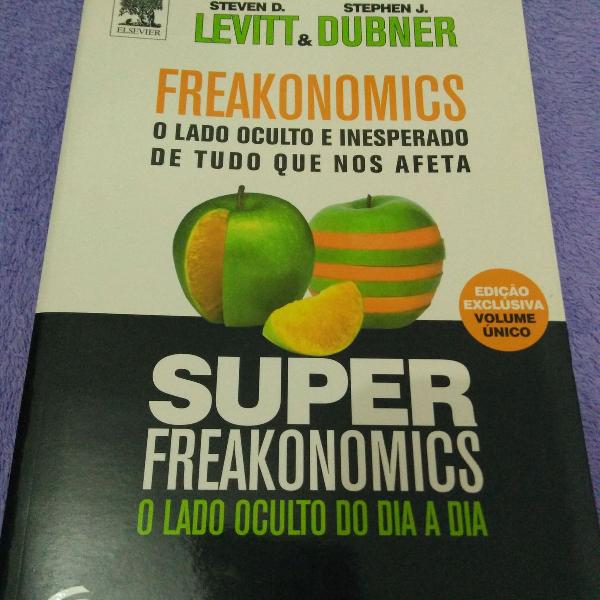 livro freaknomics + superfreaknomics