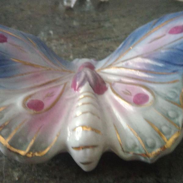 mariposa antiga em porcelana
