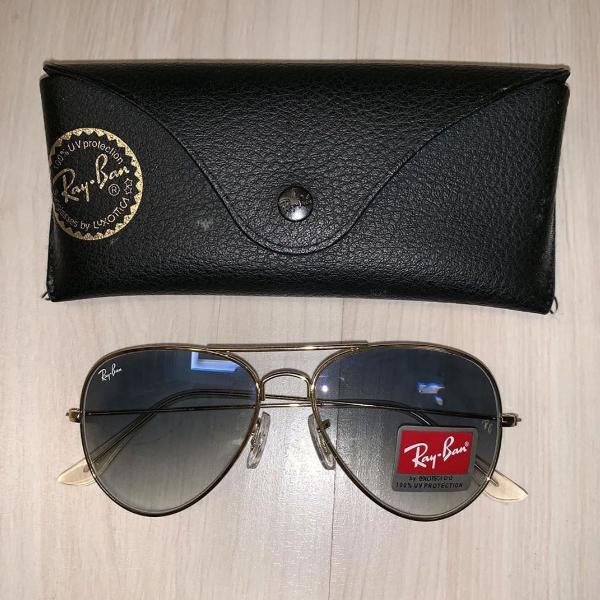 ray ban aviador dourado