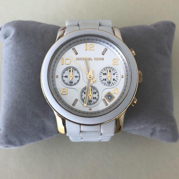 relógio michael kors branco mk5145 original