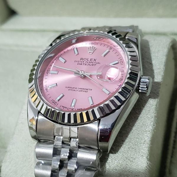 relógio rolex unissex datejust 36mm rosa