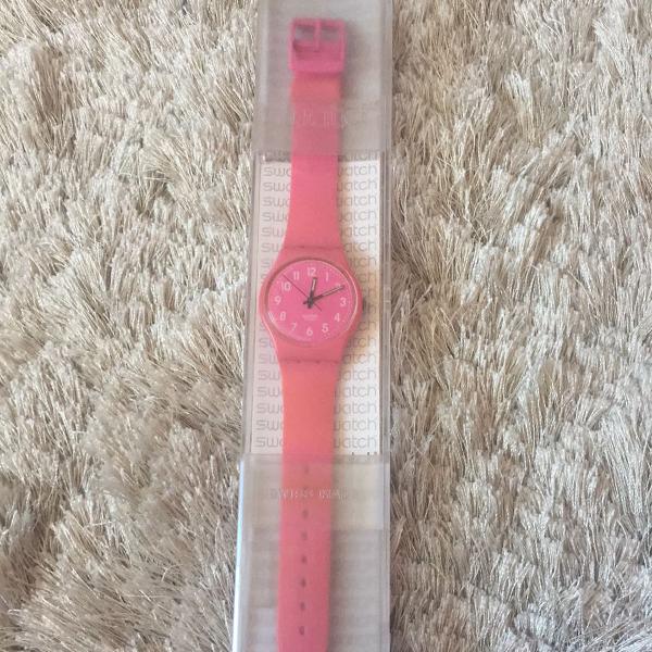 relógio rosa swatch original