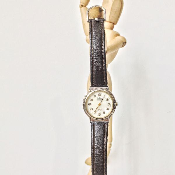 relógio vintage dumont couro
