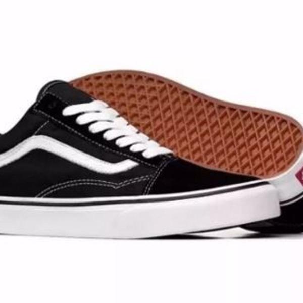 tênis vans old skool preto/branco envio imediato