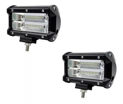 Kit 2x Novo Farol Led Auxiliar Milha B-72w Neblin 7d Branco