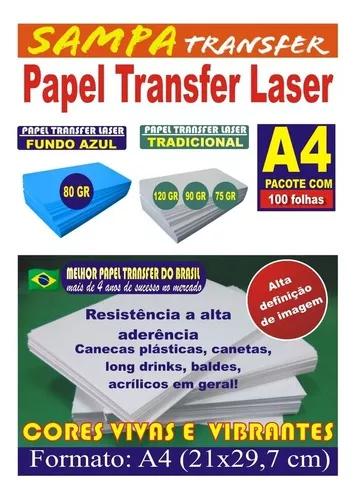 100 Papel Transfer Laser Folha Long Drink Compre 4 Leve 5