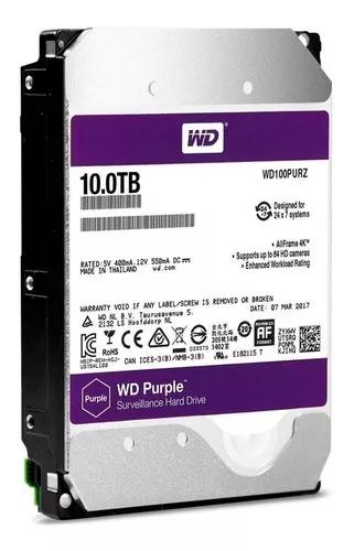 Hd Interno Western Digital Purple 10tb Sata3 6gb/s Cftv Dvr