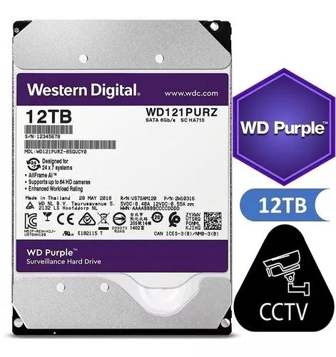 Hd Interno Western Digital Purple 12tb Sata3 6gb/s Cftv Dvr