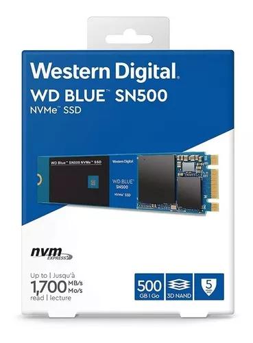 Ssd M.2 500gb Wd Blue Pci-e Nvme Wds500g1b0c Sn500 1700mbs