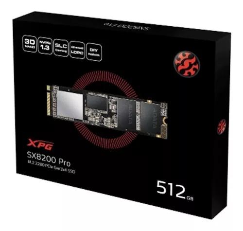 Ssd M2 512gb Pcie Nvme Gen3x4 Adata Xpg Sx8200 Pro 500gb