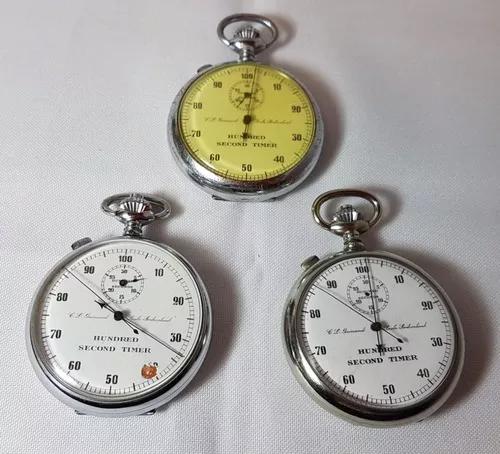 3 Relógios De Bolso Cronografos Ratrapantes C.l. Guinand
