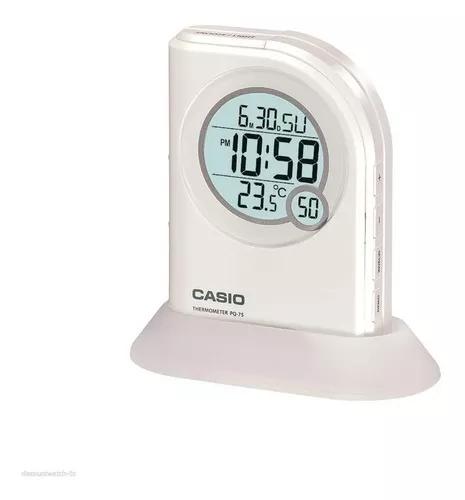 Despertador Casio Pq75-7df C/ Termometro Ambiente Original