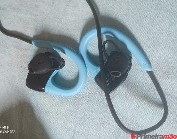HEADSET BLUETOOTH DACOM P10. COM PROTEÇÃO IPX7. AZUL.