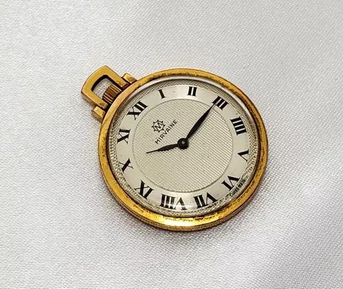 Relógio Bolso Antigo Mirvaine Plaque De Ouro G10 Swiss Made
