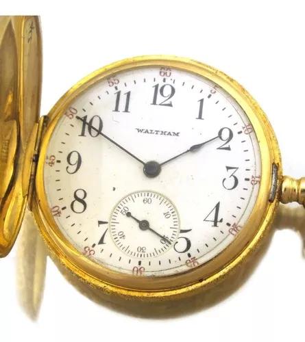 Relógio De Bolso American Watch Co Waltham Ouro Maciço