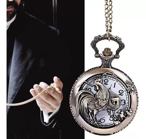 Relógio De Bolso Clássico Quartzo Roman Vintage Retro