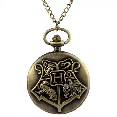 Relógio De Bolso Hogwarts Quatro Casas Harry Potter