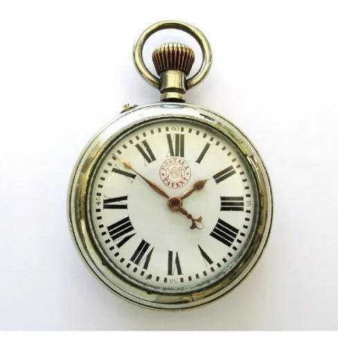 Relógio De Bolso Postala Patent Swiss, Mostrador Porcelana