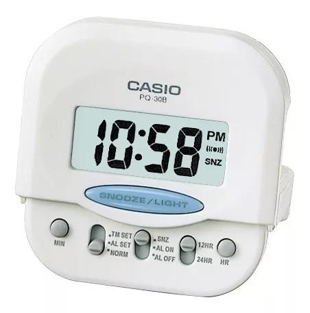 Relógio Mini Despertador Digital Casio Pq-30 Original Nf