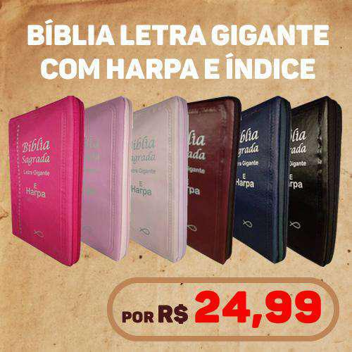 Bíblia Letra Gigante Com Harpa Cristã Exclusiva