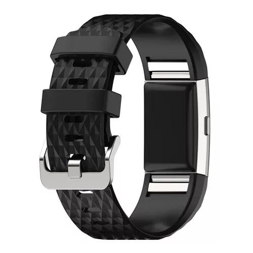 Pulseira Smart Watch Fitbit Fit Bit Charge 2 Preto Diamante