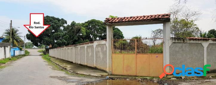 Terreno de 1.250 m² murado ao lado da Rod. Rio Santos.