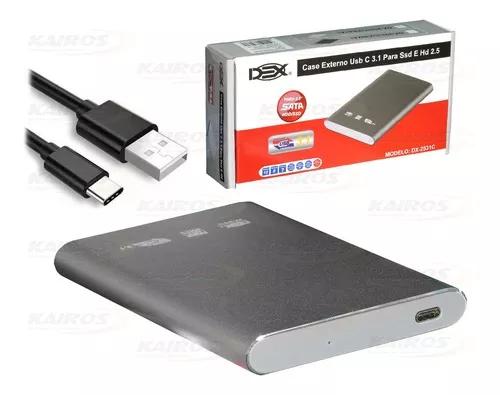 Case Sata P/ Hd 2,5 E Ssd Usb Tipo-c 3.1 Dex - Dx-2531c