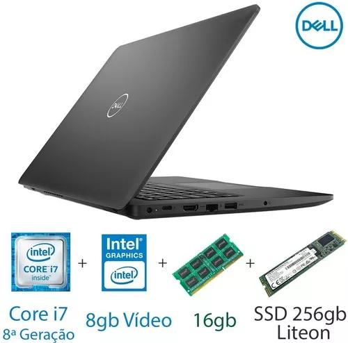 Notebook Dell Core I7 8º Geração 16gb Ram Ssd M2 256gb