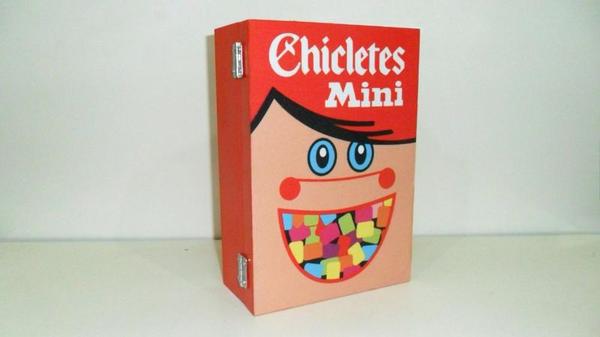 Caixa decorativa com tema retrô - Chicletes Mini