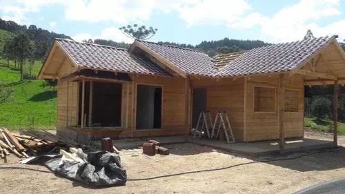 Casas De Madeira Pré Fabricada, Material E Mão De Obra.