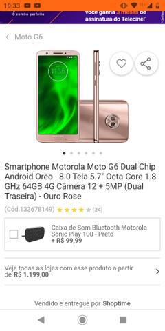 Moto G6 64gb leia