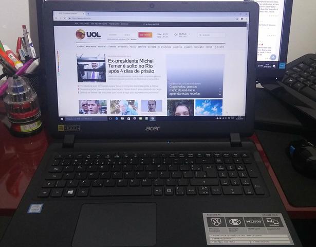 Notebook Acer Intel i3-7100u - Full Hd - 256gb SSD (maior