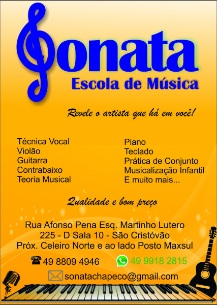 Aulas de música com qualidade e bom preço!