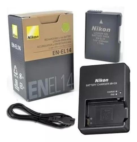 Bateria En-el14 + Carregador P/nikon D3100 D3200 D3300 D5200