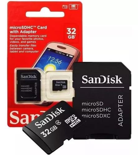 Cartão Micro Sd 32gb Sandisk Lacrado + Adaptador