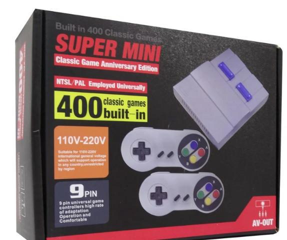 Console Super mini Classic Game com 400 jogos* Nintendo*