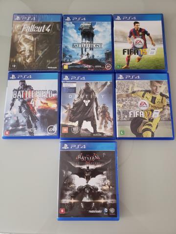 Jogos PS4 - Fallout 4, Batman Arkham Knight, Destiny e