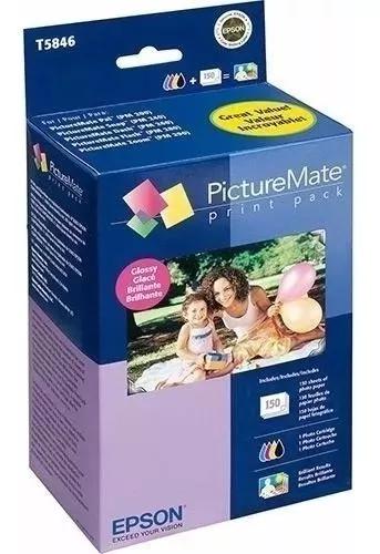 Kit Epson Pm225 Cartucho + 150 Papéis Glossy Original T5846