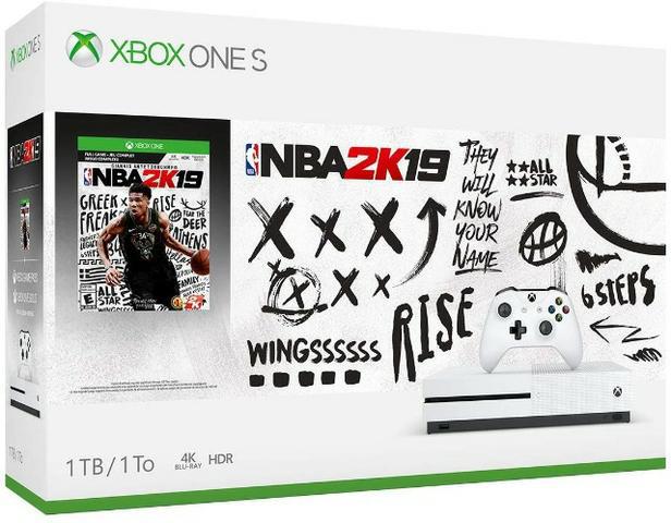 Xbox One S 1Tb 4k HDR Bundle NBA 2K lacrado e original