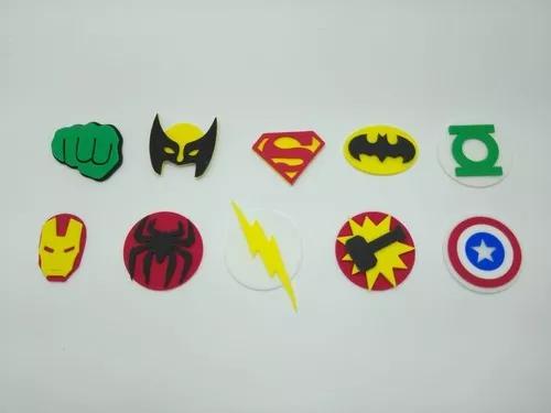 100 Peças Apliques Super Herois