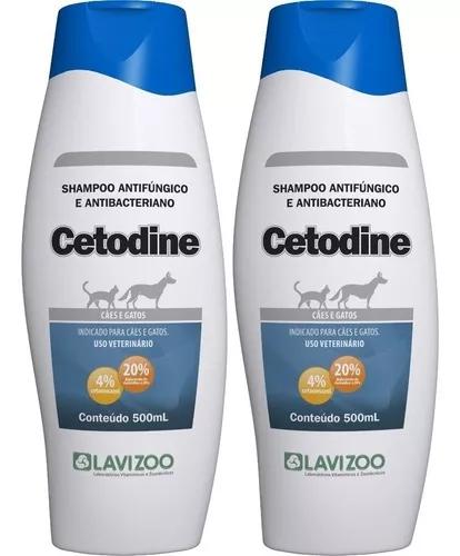 2x Cetodine 500ml Shampoo Dermatológico Clorexidine Lavizoo