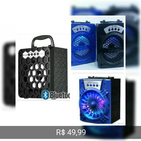 Caixinha de Som Bluetooth Mp3 Player Radio fm