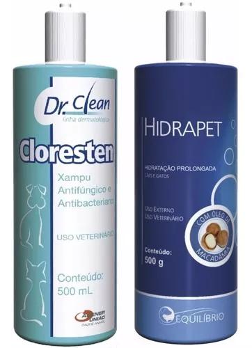 Cloresten Shampoo 500 Ml + Hidrapet 500 G Frete Grátis