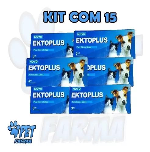 Ektoplus Contra Pulgas E Carrapatos Kit Com 15